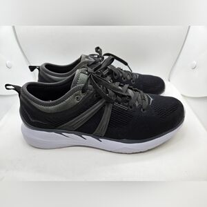 Hoka One One Tivra Shoes Women's 10.5 Black White Running Athletic Gym Sneakers